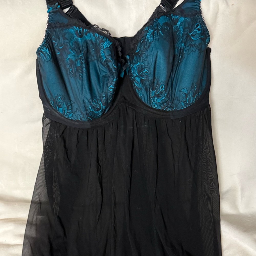 Elomi Black and Green Babydoll